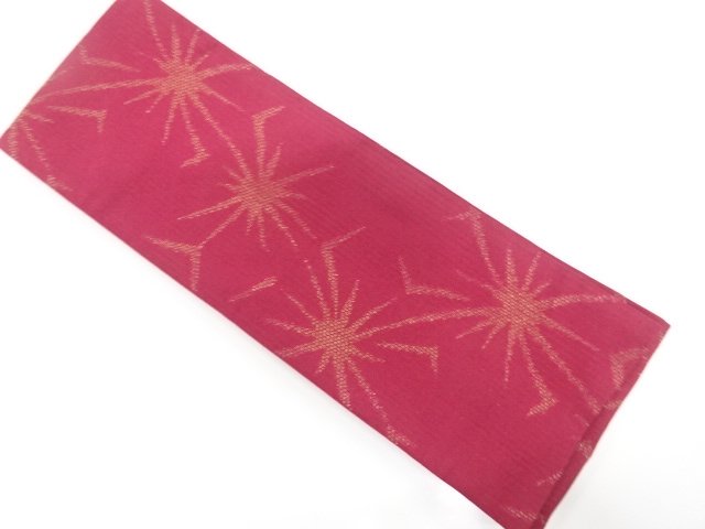 JAPANESE HANHABA OBI / WOVEN ABSTRACT FLOWER